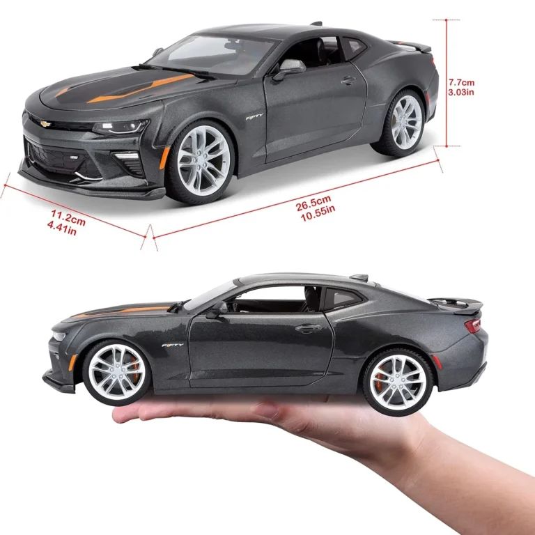 Maisto 1:18 2017 Chevrolet Camaro Fifty Diecast Model Araba Siyah - 31385 - Görsel 10