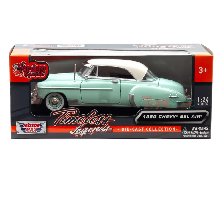 Motor Max 1:24 1950 Chevy Bel Air Yeşil – Die Cast Model Araba 73268 - Görsel 8