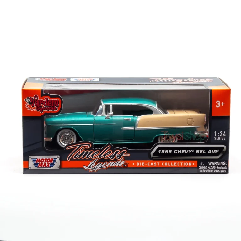 Motor Max 1:24 1955 Chevy Bel Air Yeşil - 73229 - Görsel 7