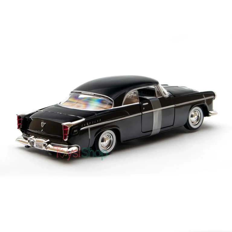 Motor Max 1:24 1955 Chrysler C300 Diecast Model Araba Siyah - 73302 - Görsel 6