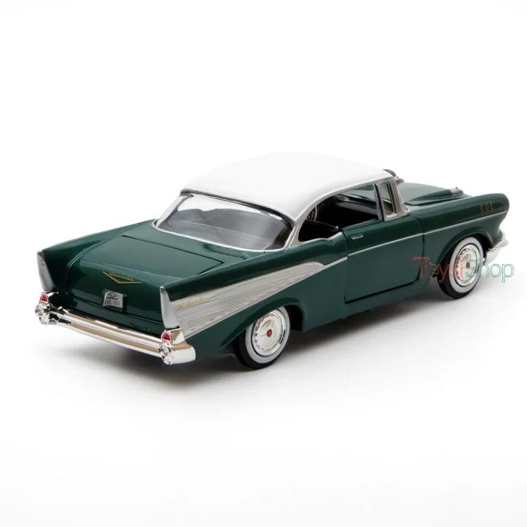 Motor Max 1:24 1957 Chevy Bel Air Yeşil Krom - 73228 - Görsel 5