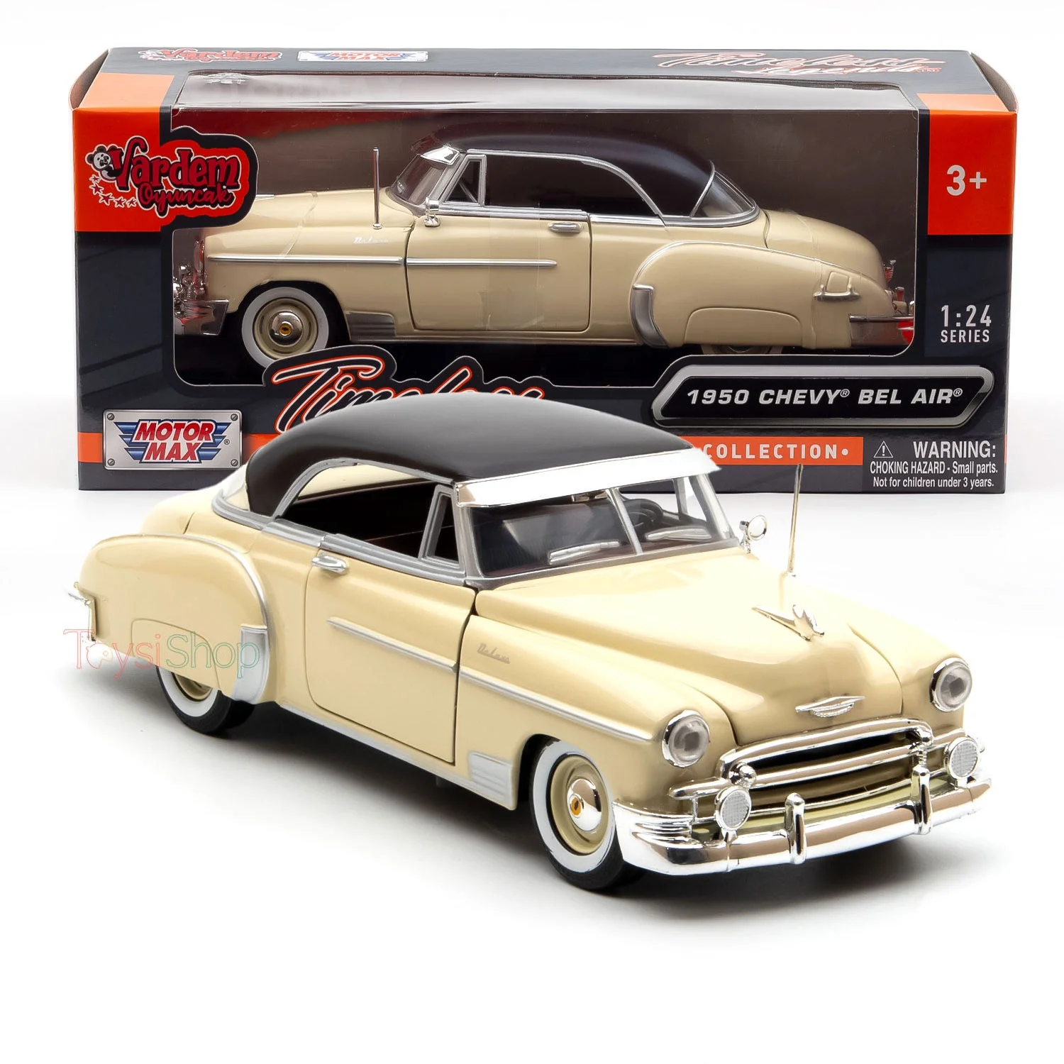 motor-max-1-24-chevy-bel-air-die-cast-model-araba-sari-73268-56489131-sw1500sh1500 Motor Max 1:24 1950 Chevy Bel Air – Die Cast Model Araba Sarı - 73268 - Görsel 1