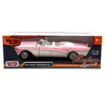 Motor Max 1:18 1957 Buick Roadmaster Pembe Klasik Model Araba - 73152 - Görsel 9
