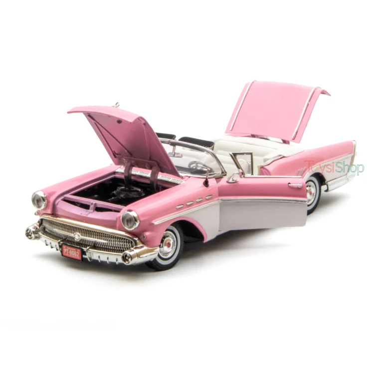 Motor Max 1:18 1957 Buick Roadmaster Pembe Klasik Model Araba - 73152 - Görsel 7