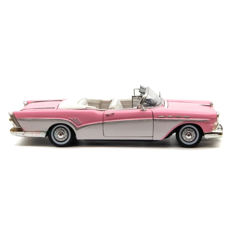 Motor Max 1:18 1957 Buick Roadmaster Pembe Klasik Model Araba - 73152 - Görsel 4