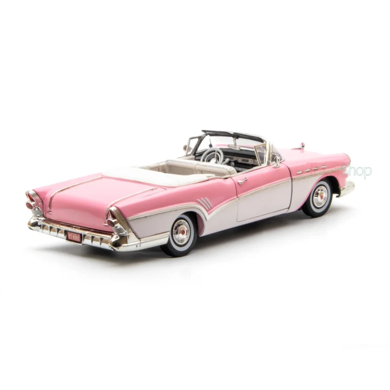Motor Max 1:18 1957 Buick Roadmaster Pembe Klasik Model Araba - 73152 - Görsel 5