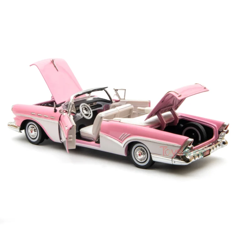 Motor Max 1:18 1957 Buick Roadmaster Pembe Klasik Model Araba - 73152 - Görsel 2