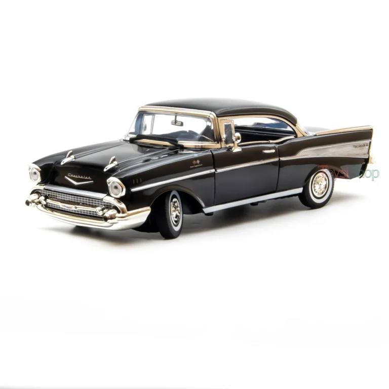 Motor Max 1:18 1957 Chevy Bel Air Siyah Klasik Model Araba - 73180 - Görsel 5