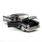 Motor Max 1:18 1957 Chevy Bel Air Siyah Klasik Model Araba - 73180 - Görsel 2