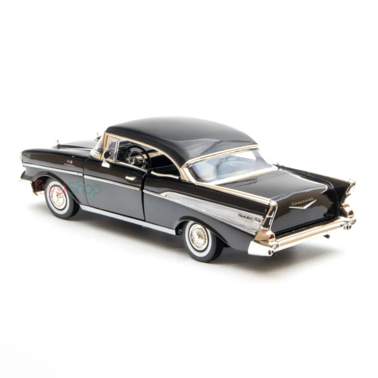 Motor Max 1:18 1957 Chevy Bel Air Siyah Klasik Model Araba - 73180 - Görsel 6