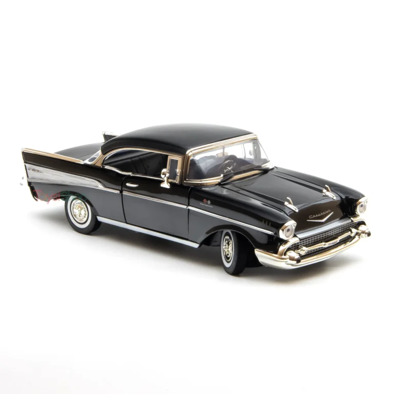 Motor Max 1:18 1957 Chevy Bel Air Siyah Klasik Model Araba - 73180 - Görsel 3