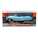 Motor Max 1:24 1958 Chevy Impala Mavi Metal Model Araba - 73267AC - Görsel 9