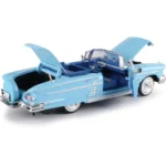 Motor Max 1:24 1958 Chevy Impala Mavi Metal Model Araba - 73267AC - Görsel 5