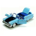 Motor Max 1:24 1958 Chevy Impala Mavi Metal Model Araba - 73267AC - Görsel 6