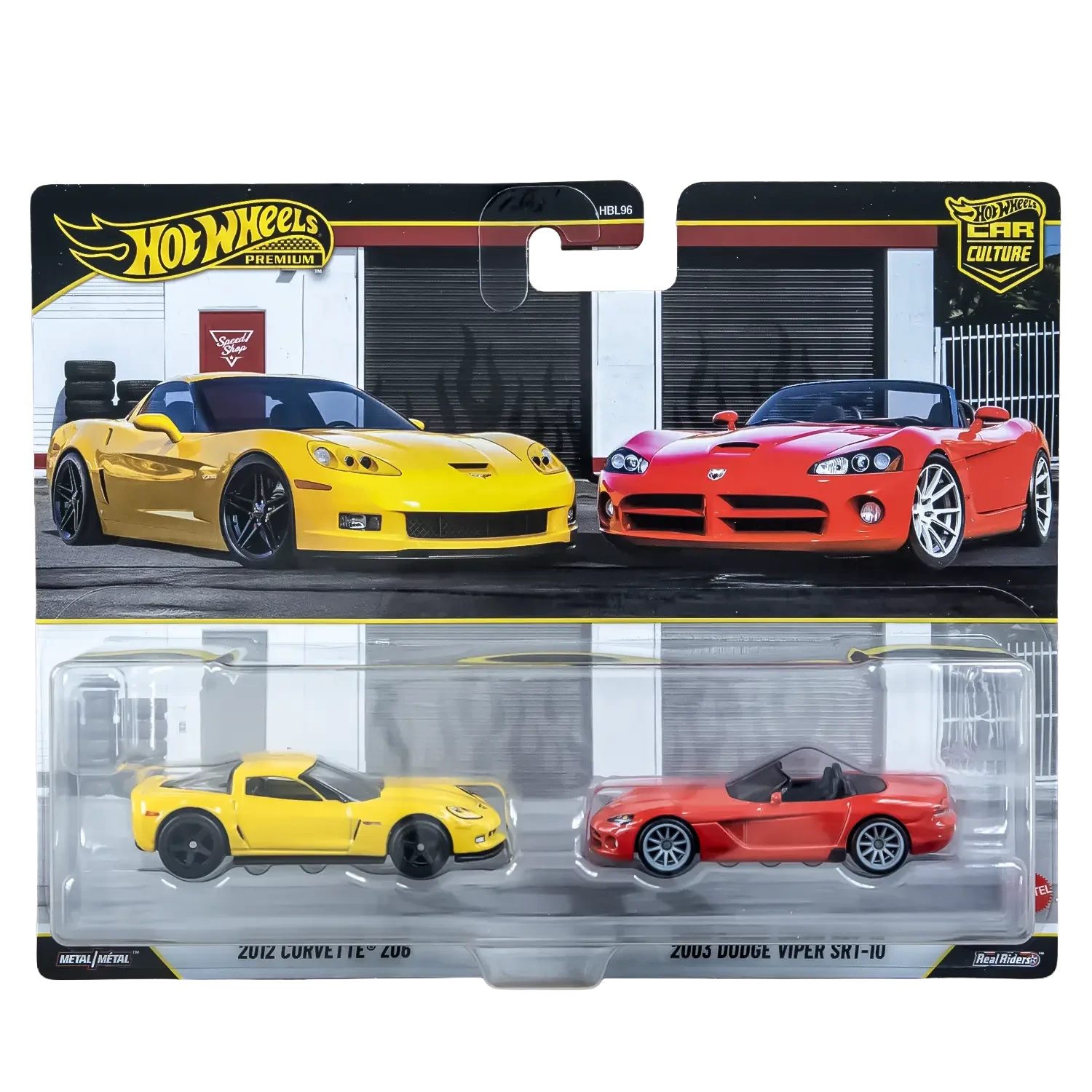 Hot Wheels Premium İkili Paket 2012 Corvette Z06 - 2003 Dodge Viper SRT-10 - HBL96 - JHW54 - 1 Hot Wheels Premium İkili Paket 2012 Corvette Z06 - 2003 Dodge Viper SRT-10 - HBL96 - JHW54 - Görsel 1