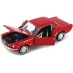 Welly 1:18 1964 1/2 Form Mustang Kırmızı Diecast Model Araba - 12519H-W - Görsel 4